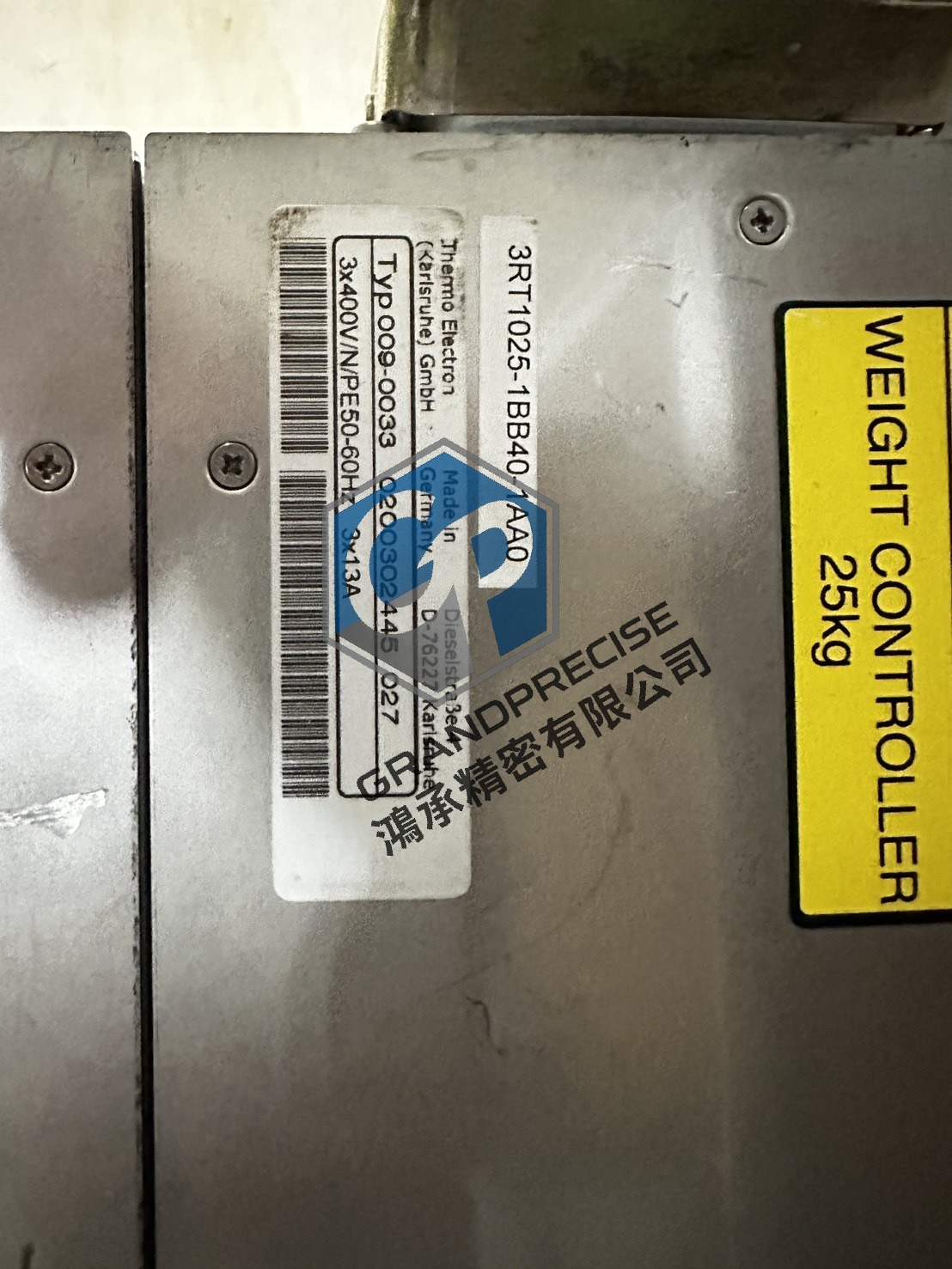 LCWC Thermo Electron Type 009-0033 銘板